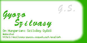 gyozo szilvasy business card