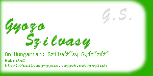 gyozo szilvasy business card